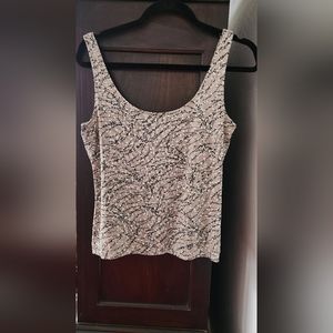 Alex Evenings dressy tank cami size M beige with embellishments